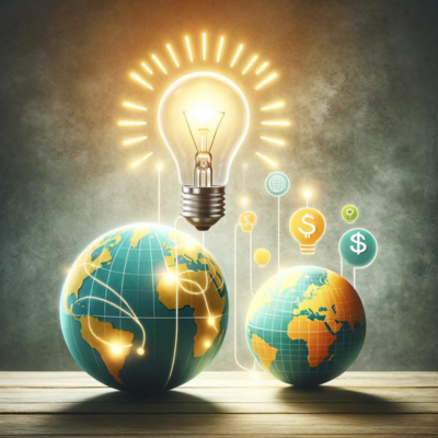 Innovation and global expansion showcased by an offshoring provider Philippines illustration.