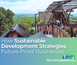 A sustainable wooden and thatch structure surrounded by lush greenery, symbolizing eco-friendly business strategies.